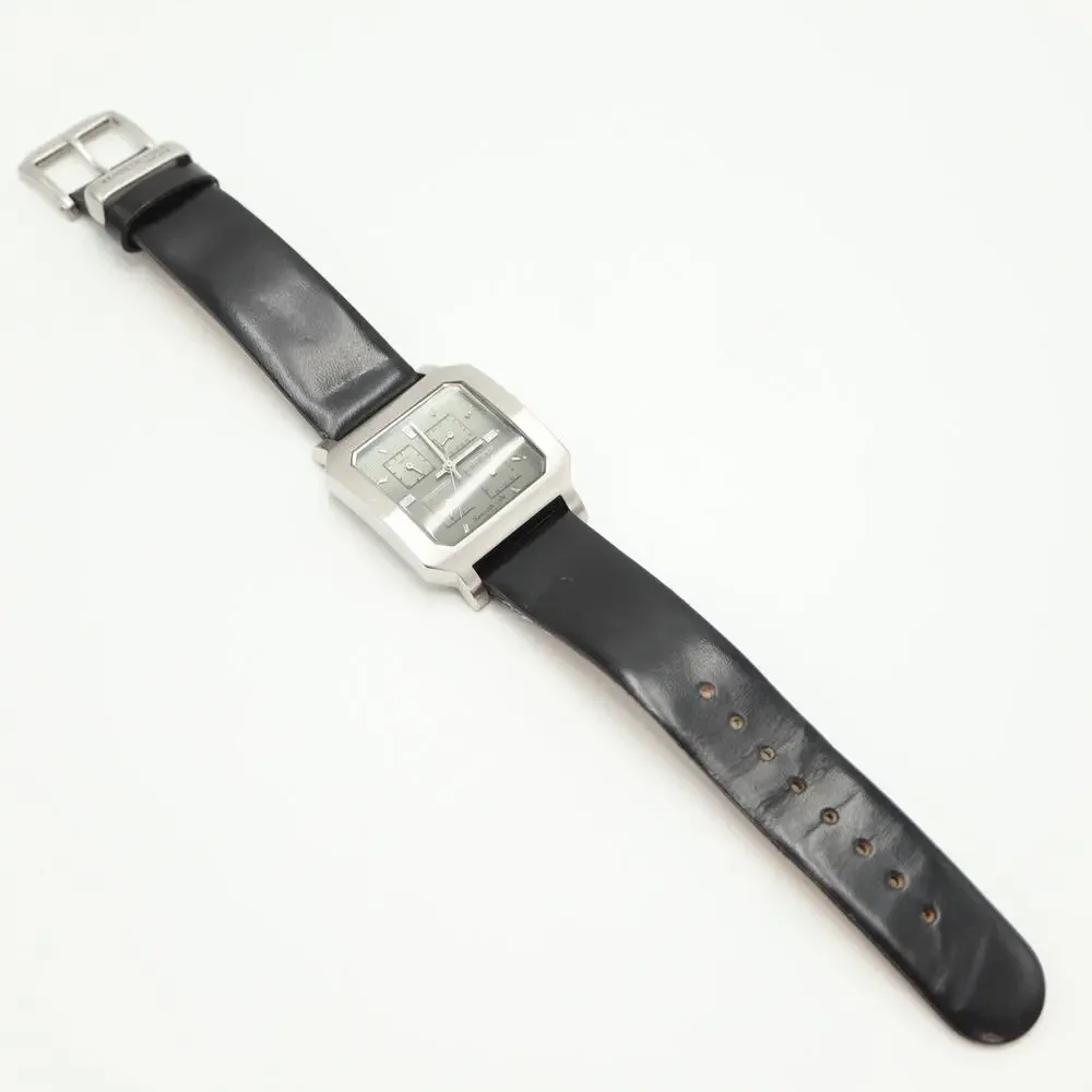 Kenneth Cole Full Calendar Unisex Watch 33mm Green Gray Square Dial New Battery